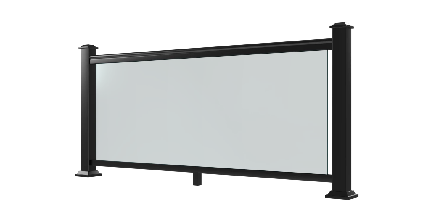 Aluminum Outdoor Systems Glass Railing 3D Model